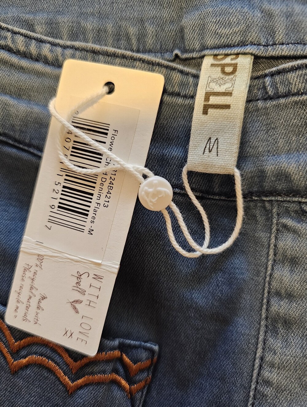 Spell & The Gypsy Collective Flower Child Stretch Denim Flares – New With Tags - Picture 12 of 15